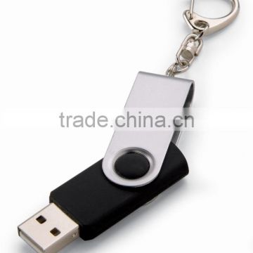 plastic material usb disk 2.0 swivel shapes with tin box