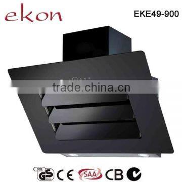 New European Style Whole Black Automatic Open Kitchen Vent hood