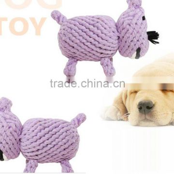 pet toys hand braided manual weaving hippocampal shape cotton dog rope toys