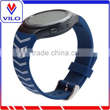 2016 SM-R720 R730 Stripe pattern Replacement silicone band for samsung gear S2