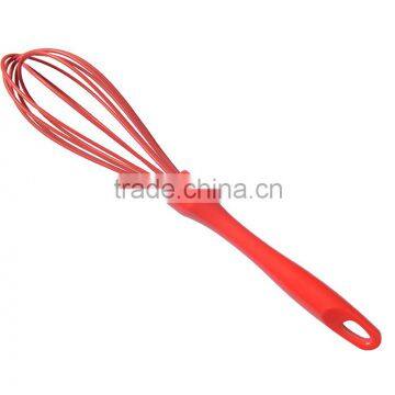 food grade silicone whisk food mixer with PP color handle