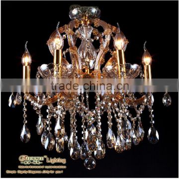 2013 Popular Leds Lamps, The Amber Crystals Led Lights Chandeliers MDS38-L6