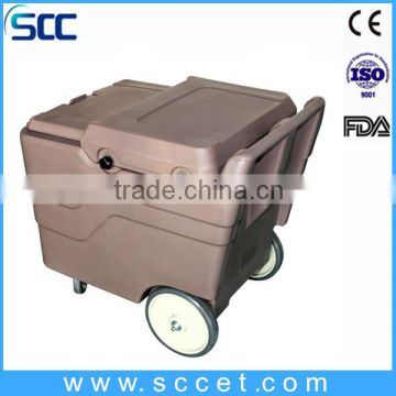 Double insulation ice caddy dry ice storage trolley ice carry cart