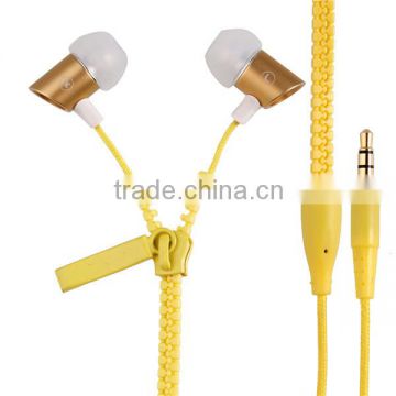Latest zipper earphone high quality zipper earphone wholesale from shenzhen