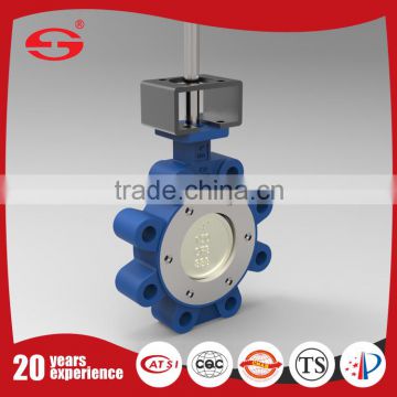 Lug Type Cast Steel Worm Gear Operated Metal Seal Butterfly Valve