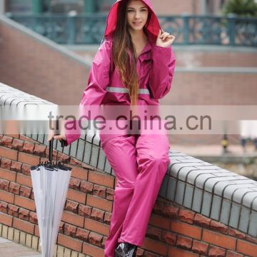 2016 New Arrivals Rain Suit Arrange Fashion Lady coverall raincoat for adult