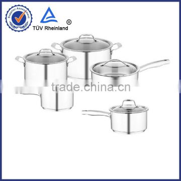 commercial stainless steel stockpot with 304 s/s and aluminum 18/0 induction bottom
