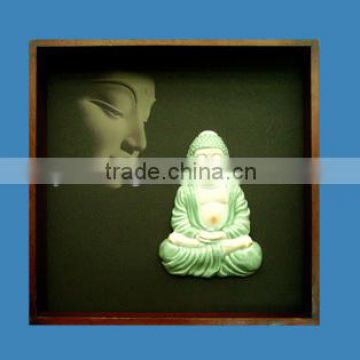 Chinese characteristics figure of buddha framed canvas artwork