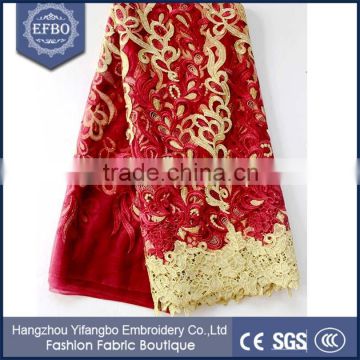 2016 best selling wine luxury french lace fabric bridal aso ebi dubai lace market wholesale african fabric with stone
