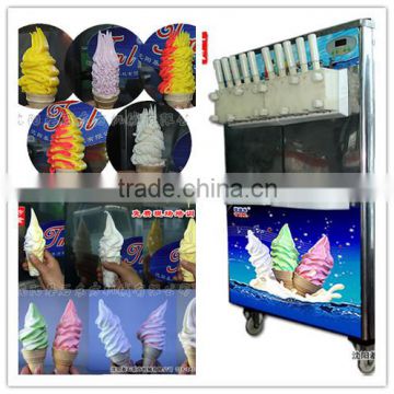 Commercial High Capacity Factory Price Ten Flavour Rainbow Soft Serve Ice Cream Making Machine for sale