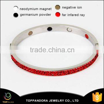 New Fashion design colorful crystal bracelet bangle women's rhinestone titanium/stainless steel bangle gold supplier