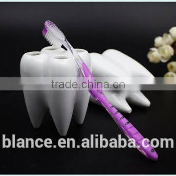 handmade ceramic tooth shape toothbrush holder personalized pen holder