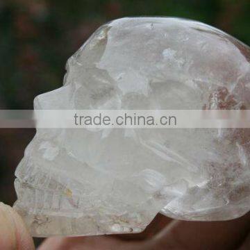 Fantastic Natural Rock Clear Quartz Crystal Skull