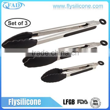 Cooking Tools Utensils Silicone Handle Stainless Steel 304 BBQ Tong