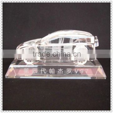 Transparent Engraved Crystal Car Model For Business Souvenir