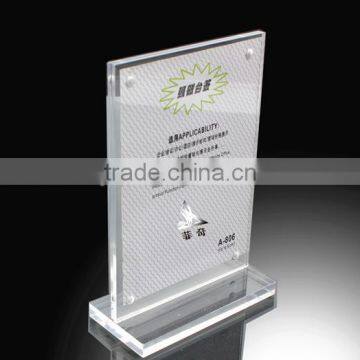 custom desktop a4 acrylic magnetic sign menu holder