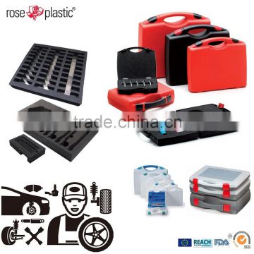 Plastic ptbl handcarry case packaging with handle RCEL