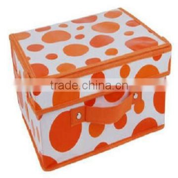 No-woven fabric covered storage boxes with pretty printing