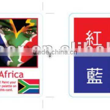Sports football World Cup face paint card South Africa team