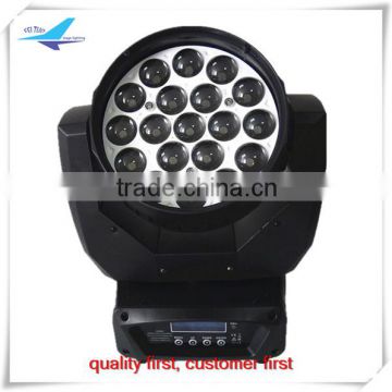 Guangzhou professional stage light 19pcs 10w 4in1 zoom led moving head wash