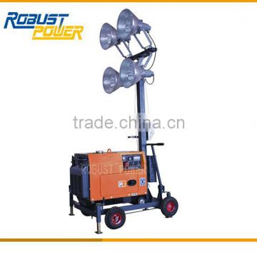 RPLT-1600 Nice Quality Industrial Diesel Generator Light Tower Manual Trailer
