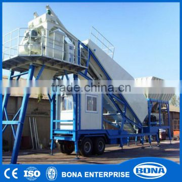 Popular machinary wet mix yhzs-25 mobile concrete batching plant seller