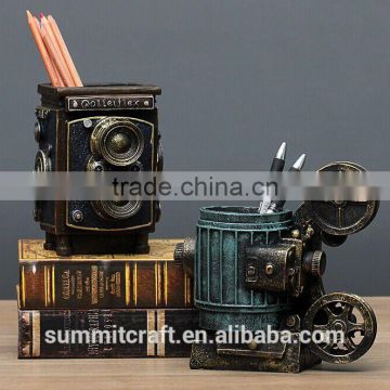 Phonograph, telephone, camera, projector personalized table pen holder