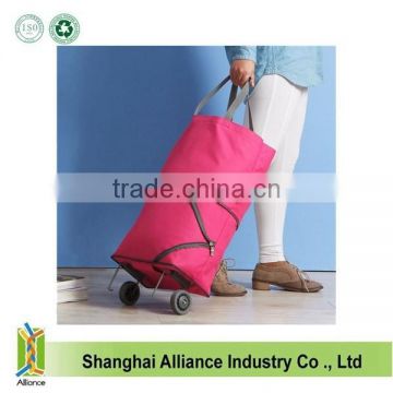 Promotional Grocery Rolling Folding Shopping Cart