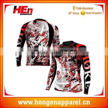 Hongen apparel 2016 3D print rash guards Dry Fit Men`s Compression Tights MMA tights