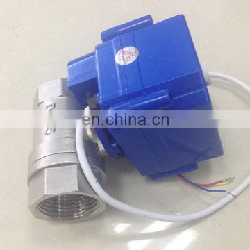 CWX-25S DN25 G1" BSP 2 way SS with manual override function electric motor operated ball valve DC24V CR01S 5 wires