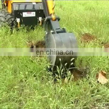 Mini farm machinery price hysoon hy380 mini skid steer excavator