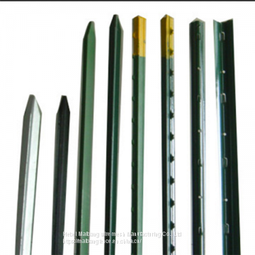 Green Color Powder Coated Wire Fence Poles Y Post &T Post with Studded