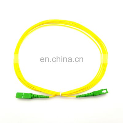 high quality sc/apc fiber optic patchcord sm sx g657 PVC/ LSZH 2.0mm 3.0mm yellow optical patch cord with sc-apc