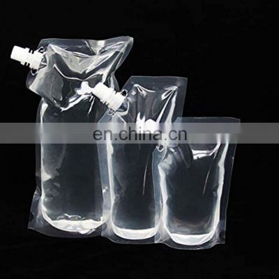 liquid drink stand up pouch with spout packaging