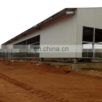 Easy installation steel structure building prefab large free range broiler chicken poultry farm house