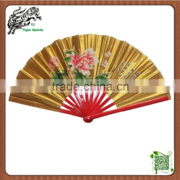 Peony bamboo folding fan