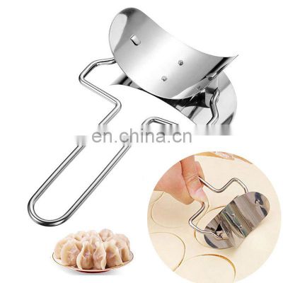 Stainless Steel Large Dumpling Skin Dough Circle Roller Machine Cutters Home Baking Maker Kitchen Pie Pizza Pastry Rolling Tools