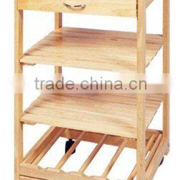 Pine Tile Top Kitchen trolley