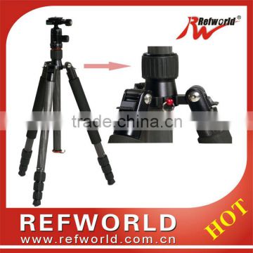 Interchangable between 1/4" and 3/8" screw T-2525 camera tripod kit with ball head