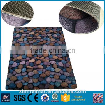 Pebble stone print door mat