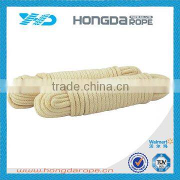 braided cotton twine , weaving waxed cotton rope 8 mm