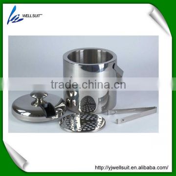 hot sale stainless steel ice tong with ice bucket