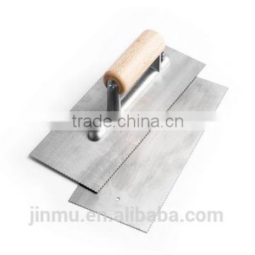 bricklaying trowel with wooden handle