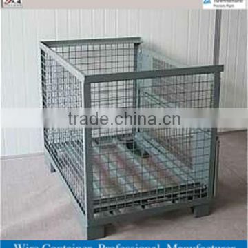 stackable metal warehouse wire mesh container
