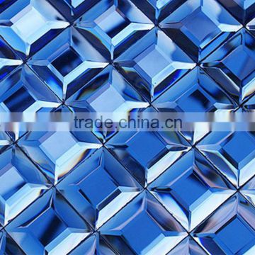 cheap 5 beveled blue mirror glass wholesale