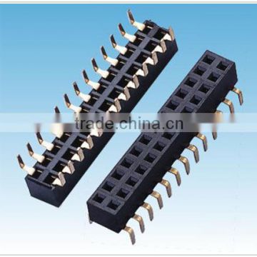 Hot Sale ! 2.54mm Pitch Female Header Dual Row Bootom Entry Type