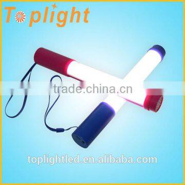 LED emergency flashlighting rechargeable multi beam color 3 led pocket lamp
