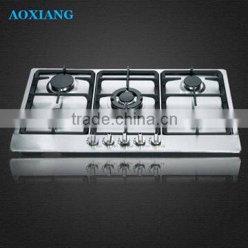 Built-in 5 Burner SST Kitchen Gas Hobs / Gas Stoves / Gas Cookers XLX-915S-1