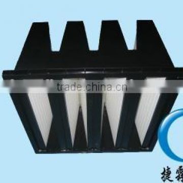 high efficient 99.99% Plastic frame V bank combined hepa air filters