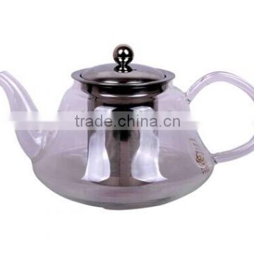 1000ml borosilicate glass tea pot with stainless steel strainer